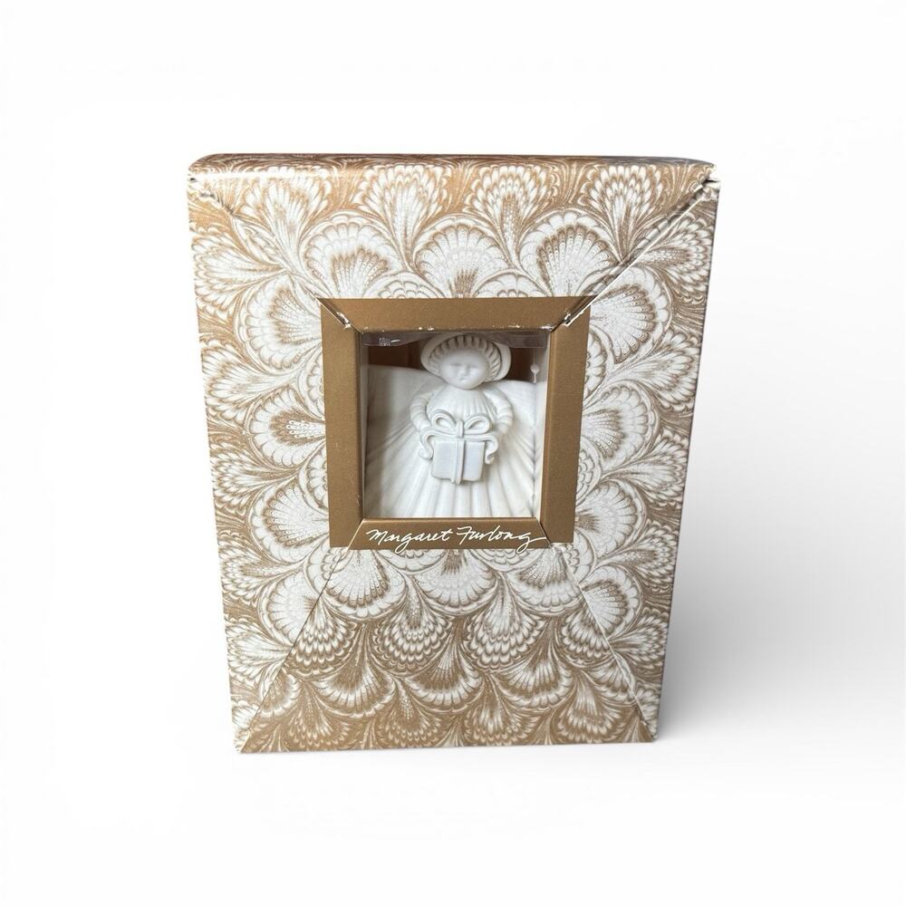 Margaret Furlong “Gift Angel” Bisque Porcelain 4” Ornament 1991 - CIB
